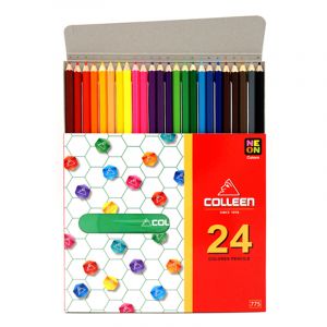 สีไม้ 24 สีแท่งยาว ยี่ห้อ คอลลีน