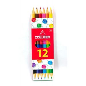 สีไม้ 2หัว 12 สี ตรา Colleen No.787 Coloured Pencils