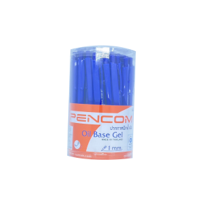 ปากกาหมึกน้ำมัน Pencom Oil Base Gel 0.5mm น้ำเงิน 50 ด้าม