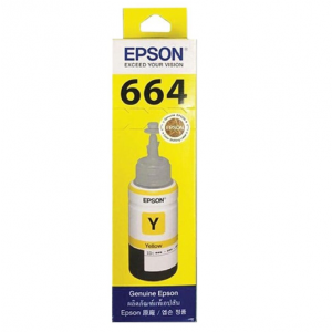 EPSON-หมึกแท้ ขนาด70ml (T6641) สำหรับ Epson L100 L110 L200 L210 L350 L355 L550 L555 สีเหลือง