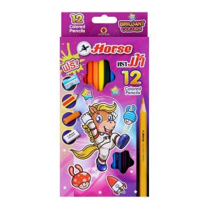 ตราม้า ดินสอสีไม้แท่งยาว รุ่น Brilliant Colors แพ็ค 12 สี